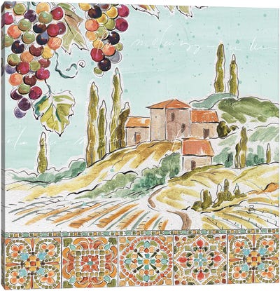 Tuscan Breeze III Canvas Art Print - Hill & Hillside Art