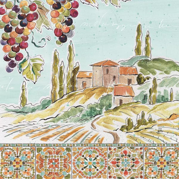 Vineyards: Tuscan Breeze III by Daphne Brissonnet