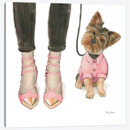 Furry Fashion Friends III Canvas Print #WAC9089} by Emily Adams Canvas Art