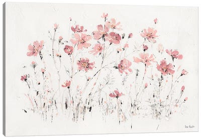 Wildflowers Pink I Canvas Art Print - Large Minimalist Art