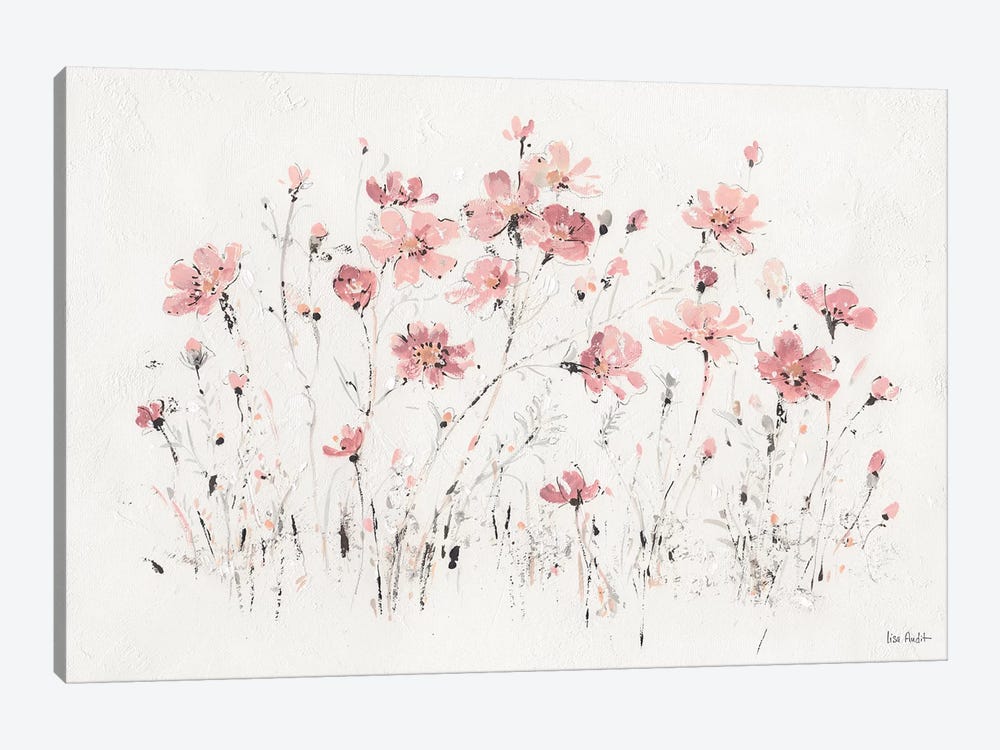 Wildflowers Pink I by Lisa Audit 1-piece Canvas Art