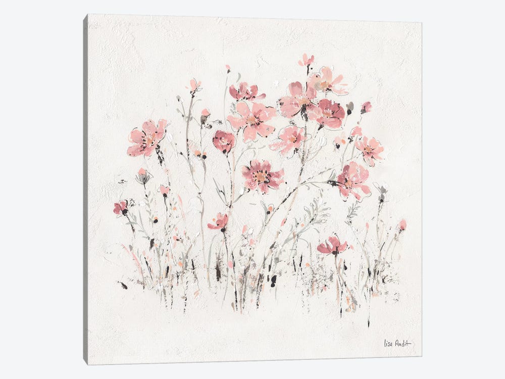 Wildflowers Pink II by Lisa Audit 1-piece Art Print