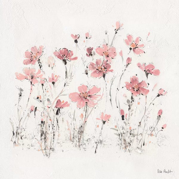 Modern Farmhouse Living Room: Wildflowers Pink III by Lisa Audit