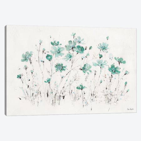 Wildflowers Turquoise I Canvas Print #WAC9163} by Lisa Audit Canvas Print