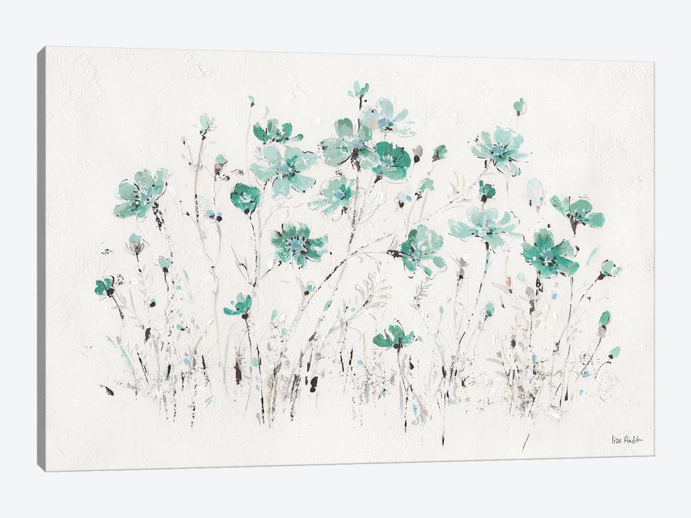 Wildflowers Turquoise I by Lisa Audit 1-piece Art Print