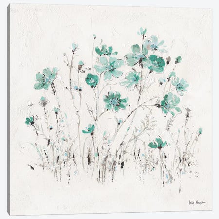 Wildflowers Turquoise II Canvas Print #WAC9164} by Lisa Audit Canvas Artwork