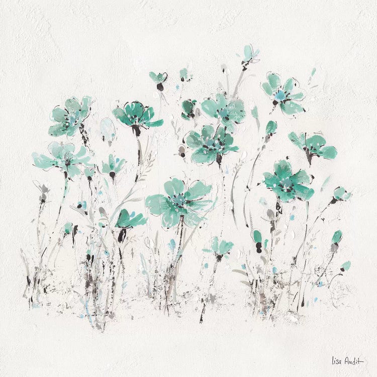 Wildflowers Turquoise III by Lisa Audit wall art