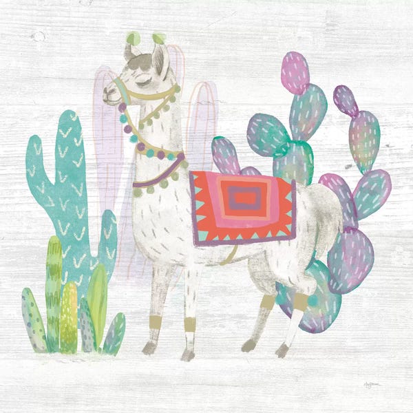Succulents: Lovely Llamas V by Mary Urban