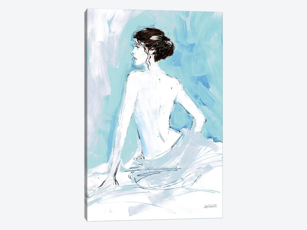 Nude II, Blue 1-piece Art Print