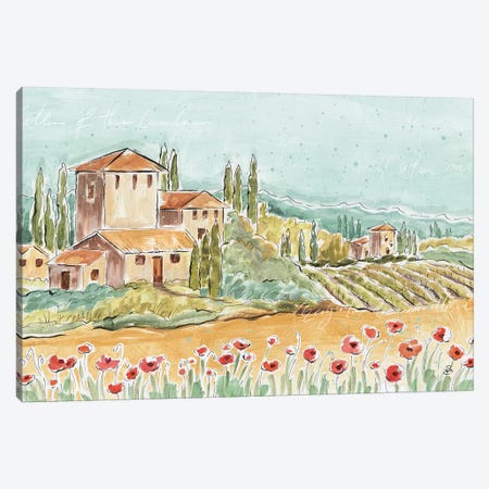 Tuscan Breeze I, No Grapes Canvas Print #WAC9231} by Daphne Brissonnet Art Print