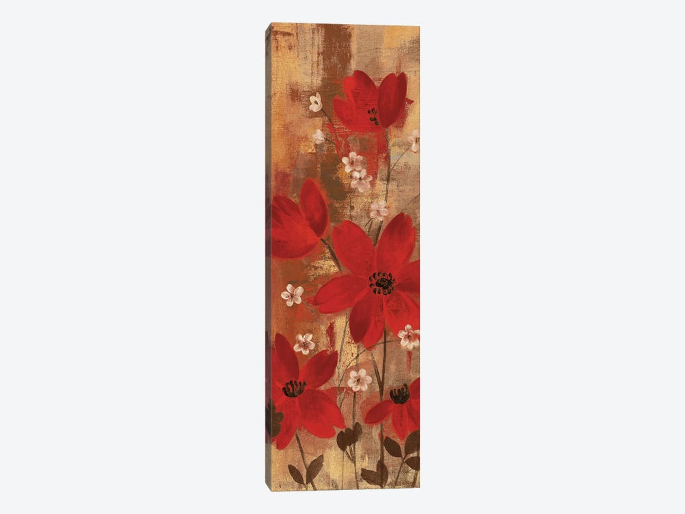 Floral Symphony Red I by Silvia Vassileva 1-piece Canvas Art Print