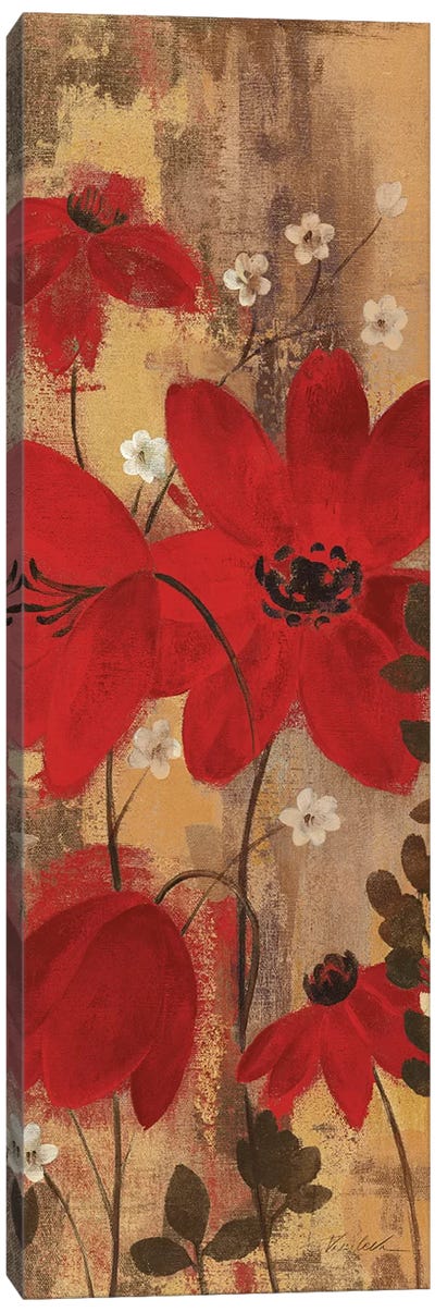 Floral Symphony Red II Canvas Art Print - Silvia Vassileva