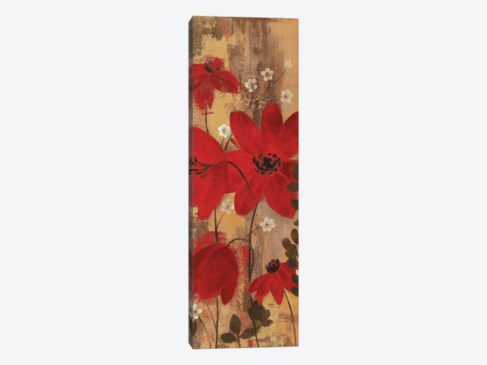Floral Symphony Red II by Silvia Vassileva 1-piece Canvas Wall Art