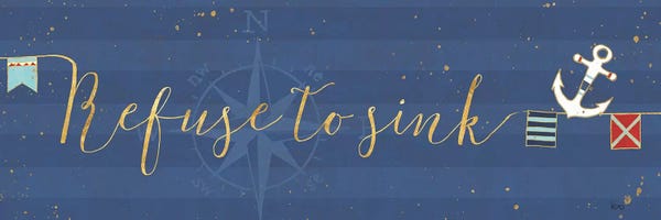 Kids Nautical Art: Underlined Nautical VIII by Veronique Charron