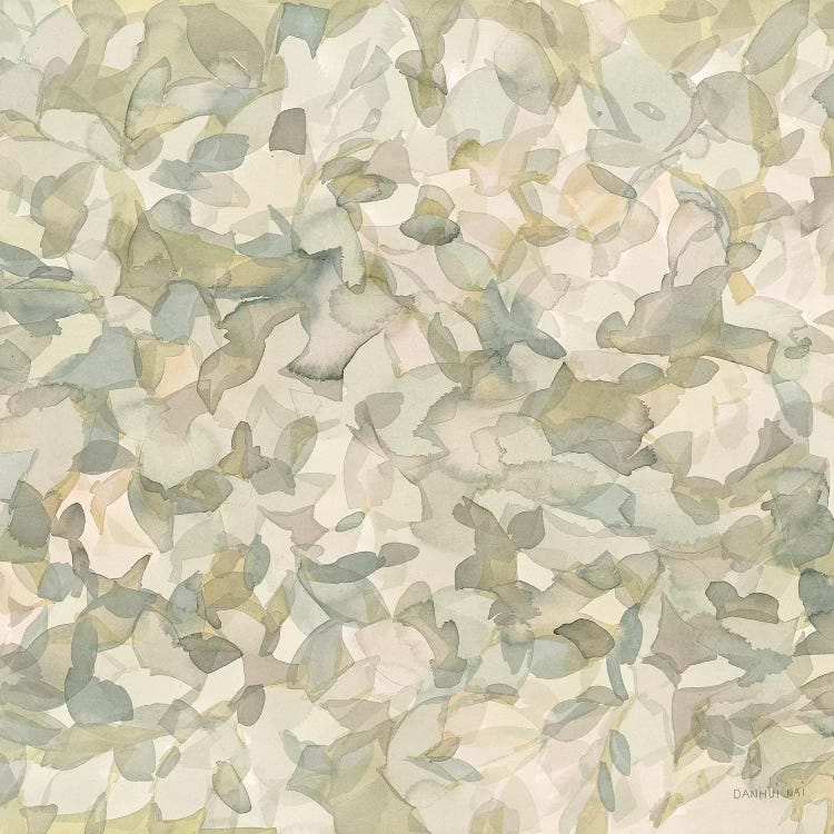 Leafy Abstract Circle II Blush Gray