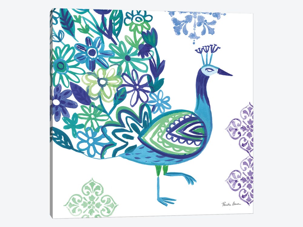 Jewel Peacocks III Canvas Print by Farida Zaman | iCanvas