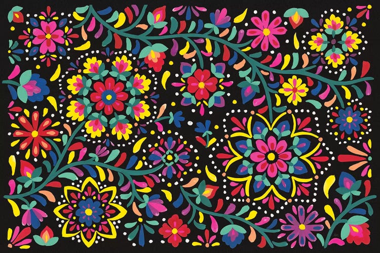 Floral Fiesta I by Laura Marshall wall art