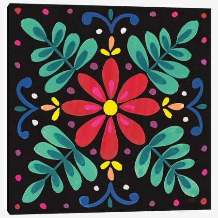 Floral Fiesta Tile VI Canvas Print #WAC9340} by Laura Marshall Art Print