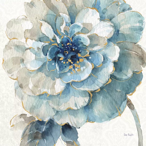 Watercolor Flowers: Indigold VII by Lisa Audit