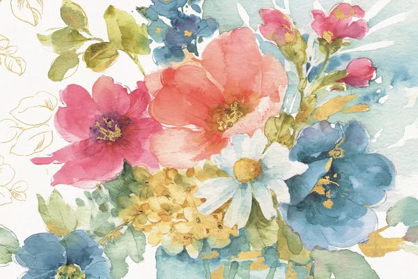 Watercolor Flowers: My Garden Bouquet I by Lisa Audit