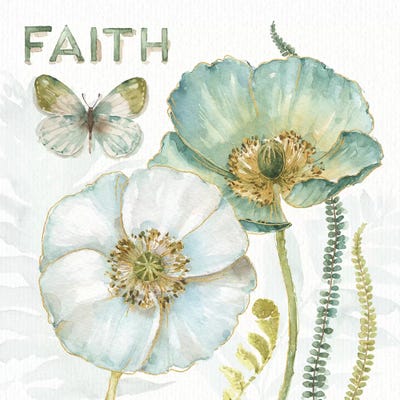 My Greenhouse Flowers Faith by Lisa Audit framed canvas print