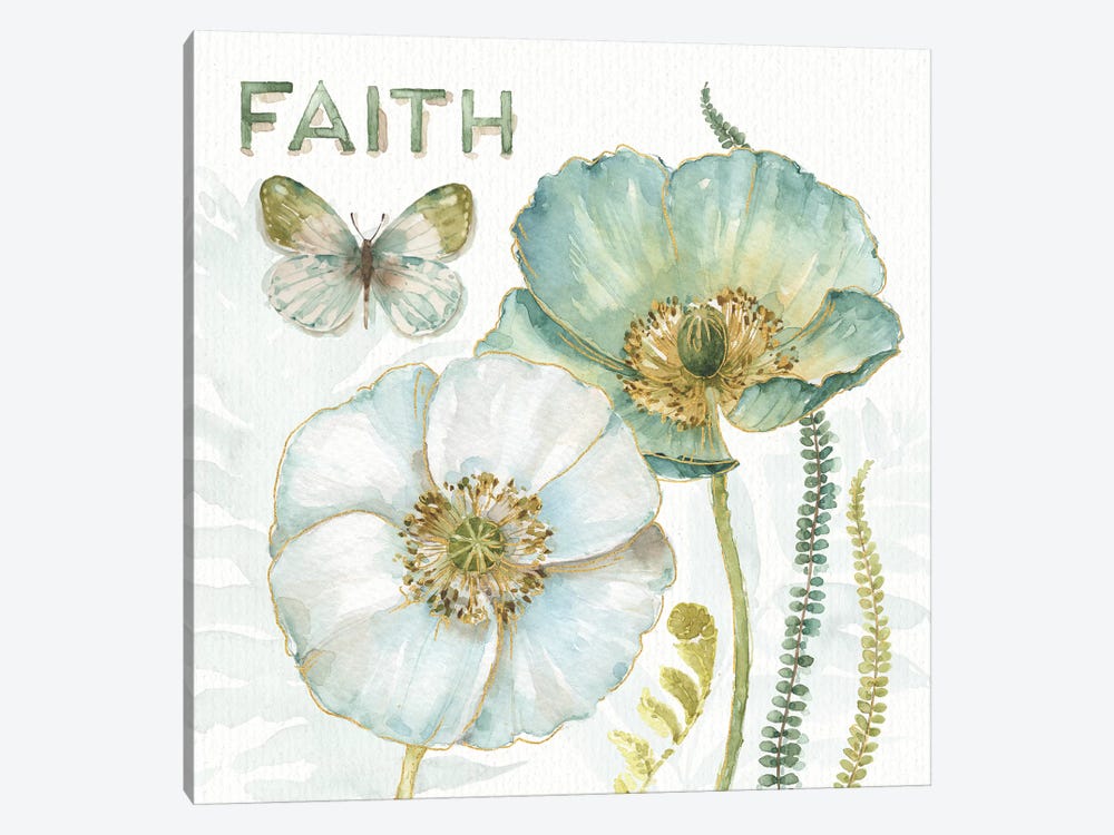 My Greenhouse Flowers Faith by Lisa Audit 1-piece Canvas Print