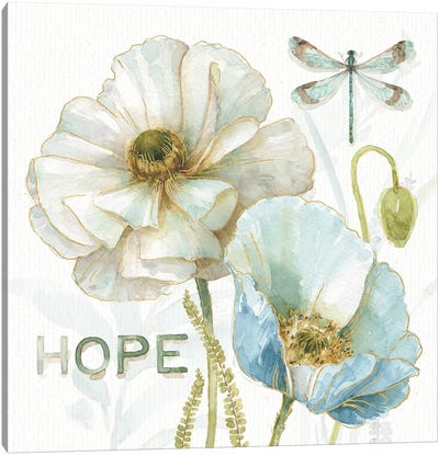My Greenhouse Flowers Hope Canvas Art Print - Hope Art