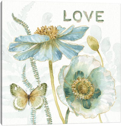 My Greenhouse Flowers Love Canvas Art Print - Lisa Audit
