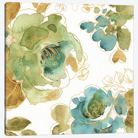 My Greenhouse Flowers II Keilrahmen-Bild Leinwand Blumen blau Lisa Audit 