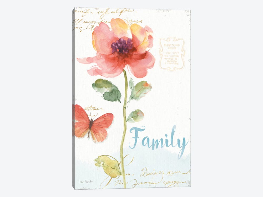Rainbow Seeds Floral IX Family by Lisa Audit 1-piece Canvas Wall Art