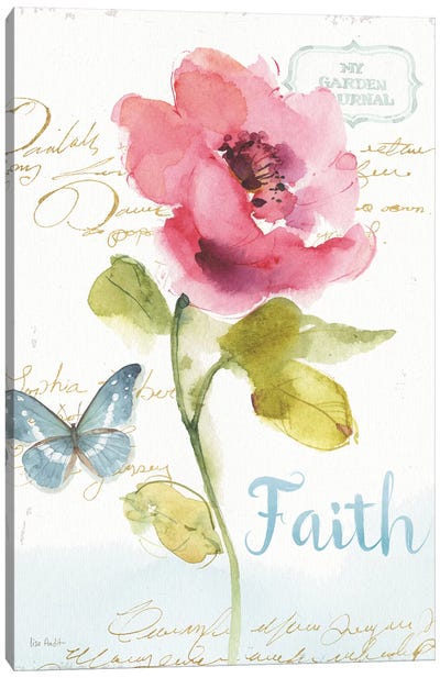 Rainbow Seeds Floral VI Faith Canvas Art Print - Lisa Audit