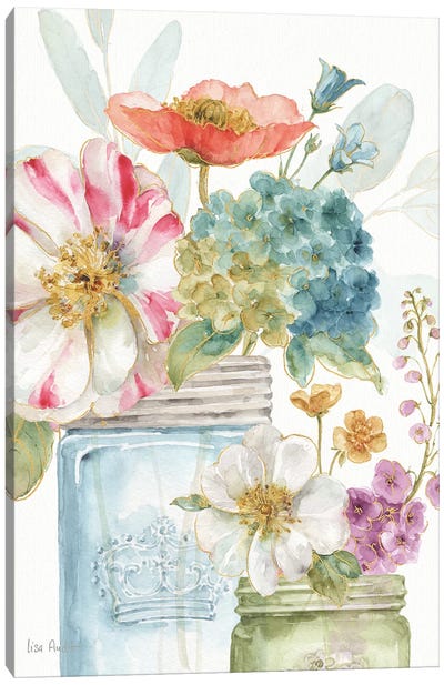 Rainbow Seeds Flowers IX Canvas Art Print - Lisa Audit