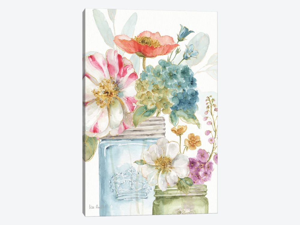 Rainbow Seeds Flowers IX by Lisa Audit 1-piece Canvas Art Print