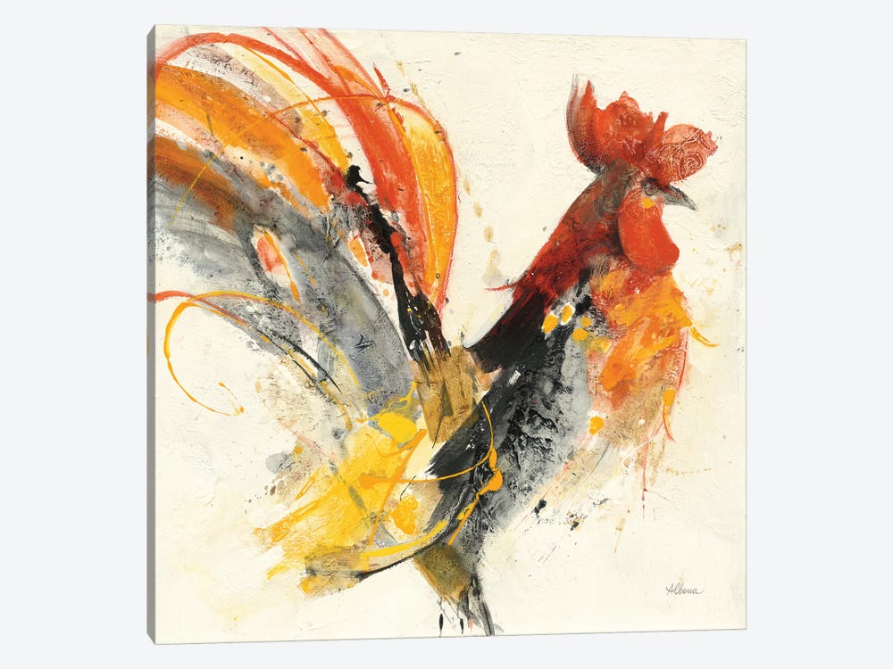 Festive Rooster I by Albena Hristova 1-piece Canvas Wall Art