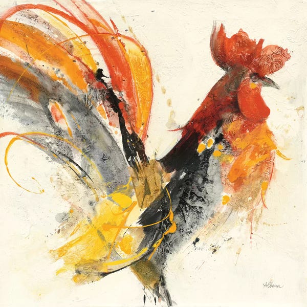 Albena Hristova: Festive Rooster I by Albena Hristova