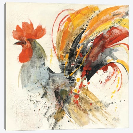 Festive Rooster II Canvas Print #WAC9436} by Albena Hristova Canvas Artwork