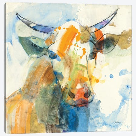 Happy Cows I Canvas Print #WAC9438} by Albena Hristova Canvas Print