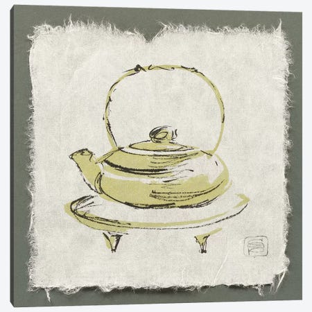 Green Teapot Canvas Print #WAC9475} by Chris Paschke Canvas Wall Art