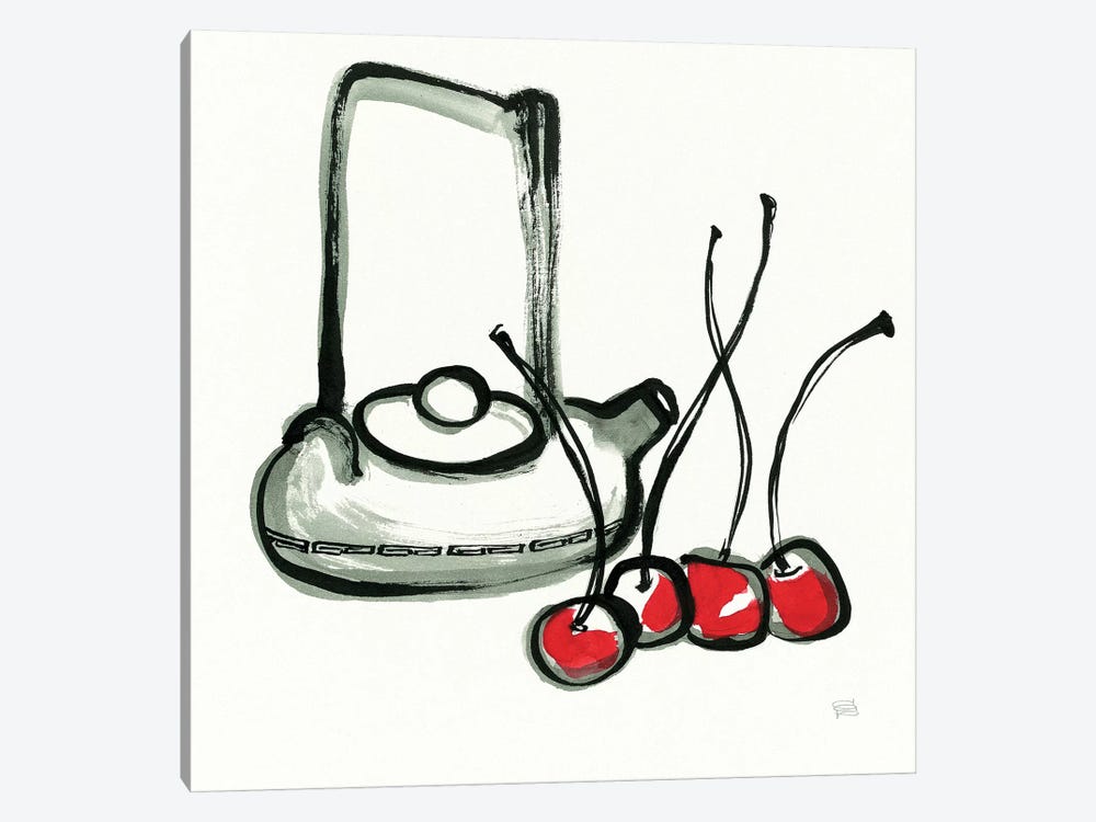 Tea and Cherries 1-piece Art Print