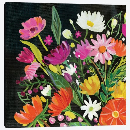 Vintage Floral I Canvas Print #WAC9491} by Farida Zaman Art Print