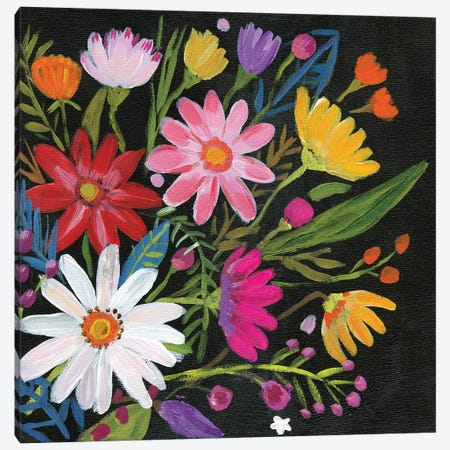 Vintage Floral III Canvas Print #WAC9493} by Farida Zaman Canvas Print