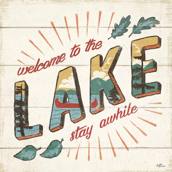 Janelle Penner: Vintage Lake II by Janelle Penner