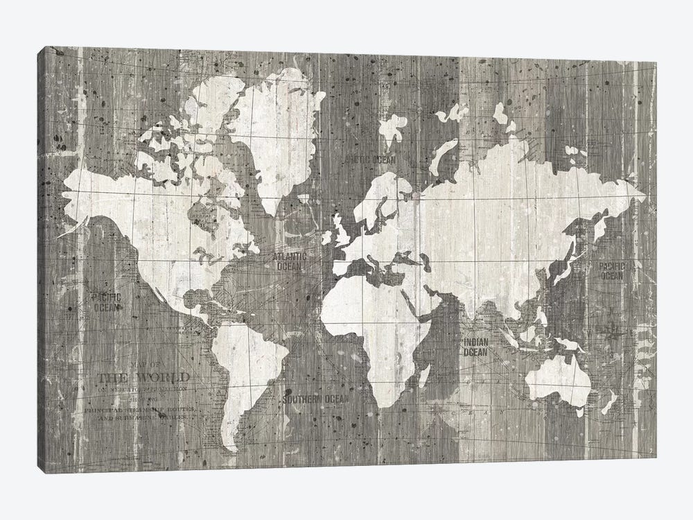 Old World Map by Wild Apple Portfolio 1-piece Canvas Art Print