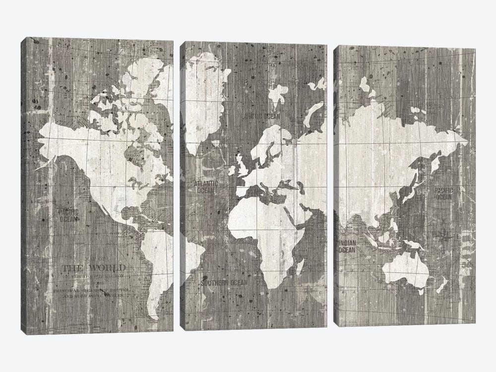 Old World Map by Wild Apple Portfolio 3-piece Art Print