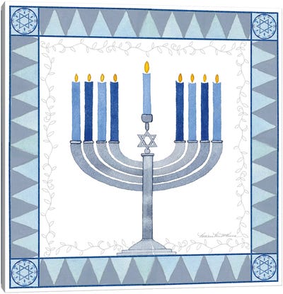 Celebrating Hanukkah III Canvas Art Print