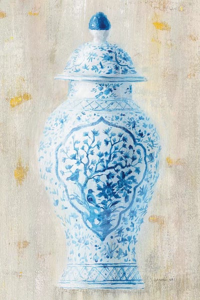 Pottery Still Life: Ginger Jar I Light Crop by Wild Apple Portfolio