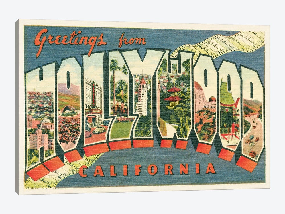 Greetings from Hollywood v2 by Wild Apple Portfolio 1-piece Canvas Artwork
