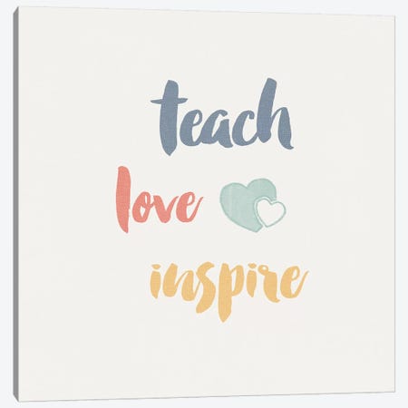 Teacher Inspiration I Color Canvas Print #WAC9653} by Wild Apple Portfolio Canvas Print
