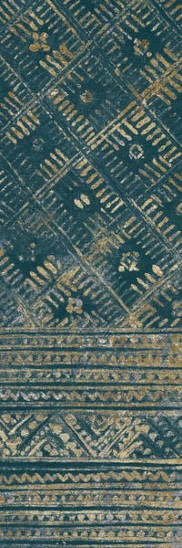 Global Patterns: Indochina Batik II Teal and Gold by Wild Apple Portfolio