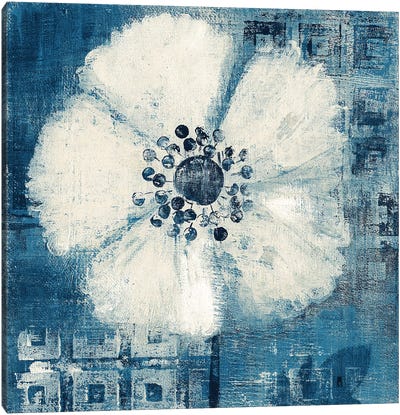 Daisy for Barbara Blue Crop Canvas Art Print - Studio Mousseau